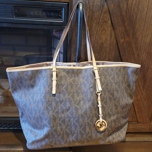 Michael Kors brown tote bag